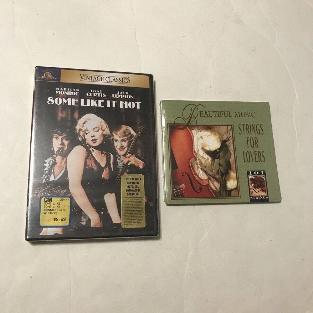 Some Like It Hot Movie DVD With Marilyn Monroe And Music Cd Sealed New 3813